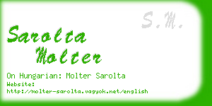 sarolta molter business card